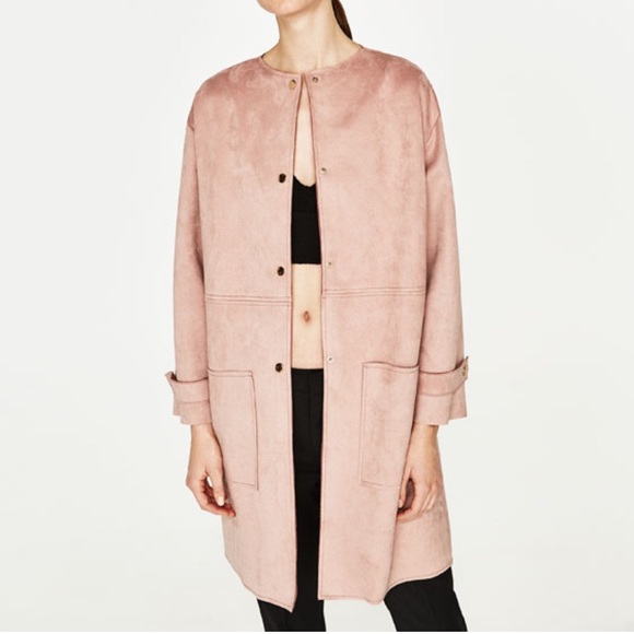 faux suede jacket zara